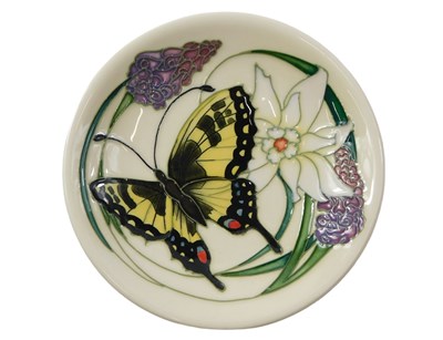 Lot 903 - A Moorcroft pottery butterfly and narcissus...