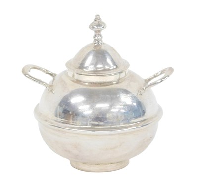 Lot 76 - A Dutch silver miniature two-handled lidded...