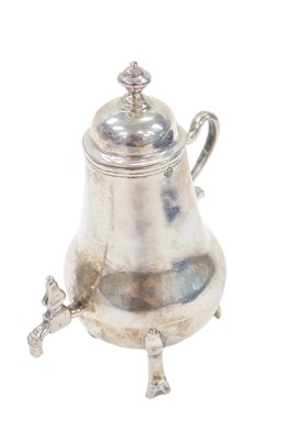 Lot 77 - A Dutch silver miniature hot water urn, of...