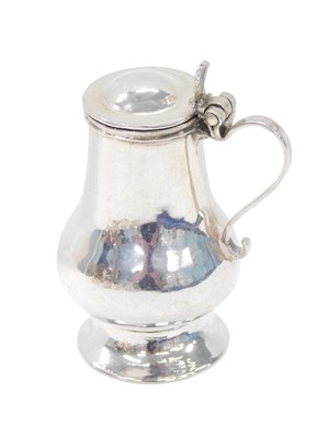 Lot 195 - A Dutch silver miniature flagon, with shell...