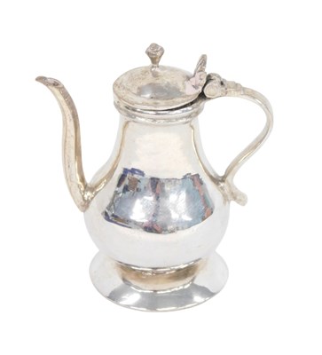 Lot 197 - A Dutch silver miniature coffee pot, 4.5cm...