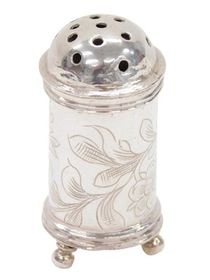 Lot 200 - A Dutch silver miniature caster or pounce...
