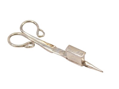 Lot 201 - A Dutch white metal miniature pair of wick...