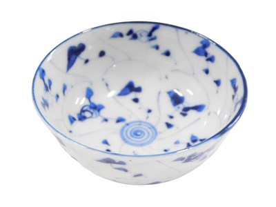 Lot 982 - A Japanese small tea bowl, decorated in dark...