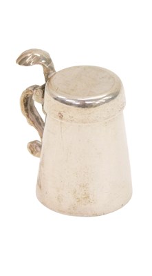 Lot 206 - A Dutch silver miniature lidded jug, 2.4cm,...