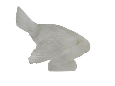 Lot 914 - A Lalique glass sculpture, modelled as a bird,...