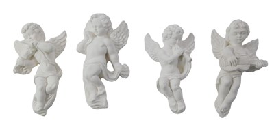 Lot 919 - Four plaster figures, each modelled as a...