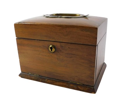 Lot 932 - An Edwardian walnut jewellery box, the hinged...