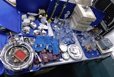 Lot 2230 - Glassware, to include tumblers, whisky glasses,...