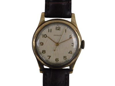 Lot 449a - A Crusader 9ct gold cased gent's wristwatch,...