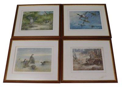 Lot 1013 - After Archibald Thorburn. Woodcock, mallards...