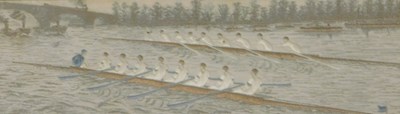 Lot 1023 - A woven Stevengraph print of oarsmen, The...