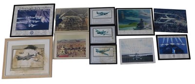 Lot 1025 - A collection of aviation prints and...