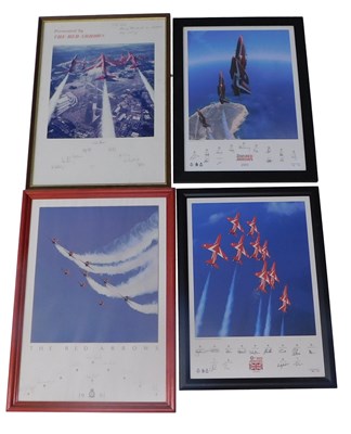 Lot 1031 - Four Red Arrows photographic prints, some...