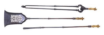 Lot 1036 - A set of three late 19th/early 20thC steel and...