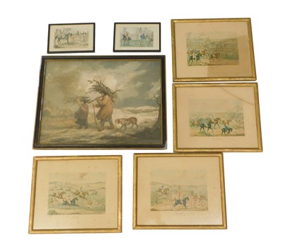 Lot 1003 - After Morland. Winter scene with couple...