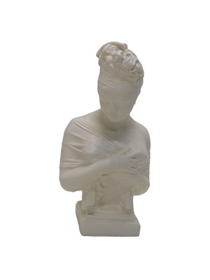 Lot 1044 - A painted composition bust of Madam Recamier,...