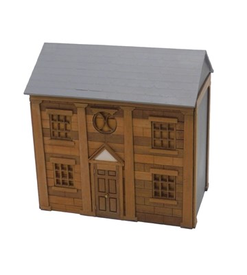 Lot 1046 - A wooden storage box, modelled in the form of...