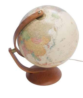 Lot 1095 - A Tecnodidattica globe, with teak stand, and...