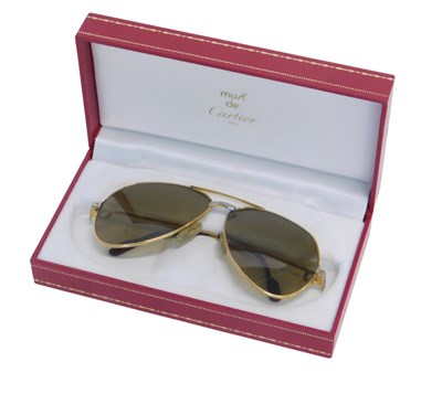 Lot 1097 - A pair of Must de Cartier aviator sunglasses ,...