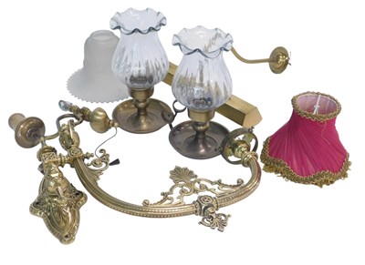 Lot 1099 - Various light fittings, to include a Victorian...