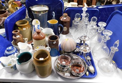 Lot 2245 - Glassware, to include decanters, wine glasses,...