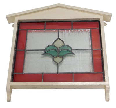 Lot 1056 - An Edwardian stained glass window, mounted...
