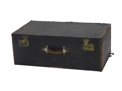Lot 1060 - A black canvas and leather case, possibly for...