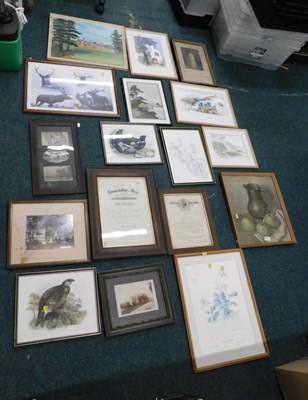 Lot 2259 - Pictures and prints, to include framed...