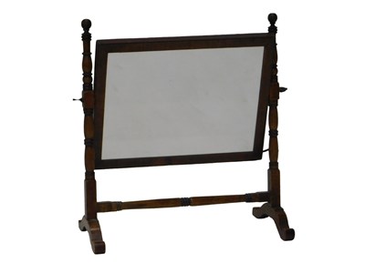 Lot 1073 - A 19thC mahogany dressing table mirror, with...