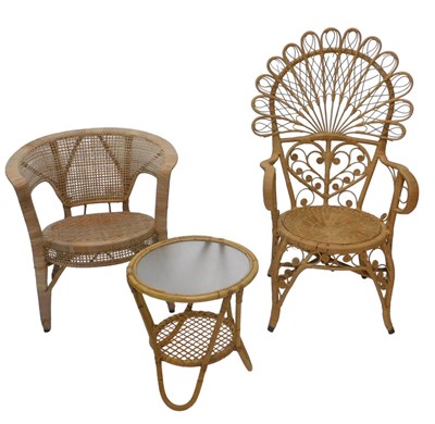 Lot 1149 - A collection of Rattan furniture, to include a...