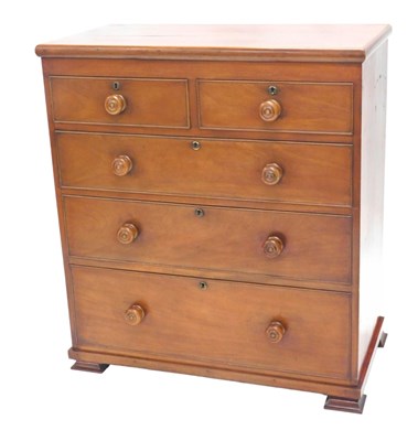 Lot 1164 - A Victorian mahogany chest of drawers, with a...