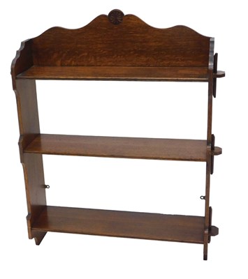 Lot 1139 - A late 19th/early 20th oak wall mounting...