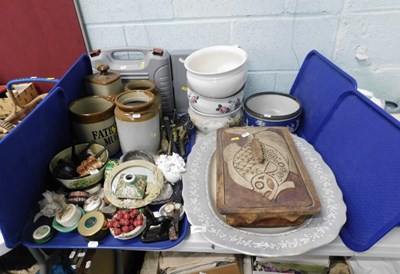 Lot 2263 - Ceramics, to include stoneware storage jars,...