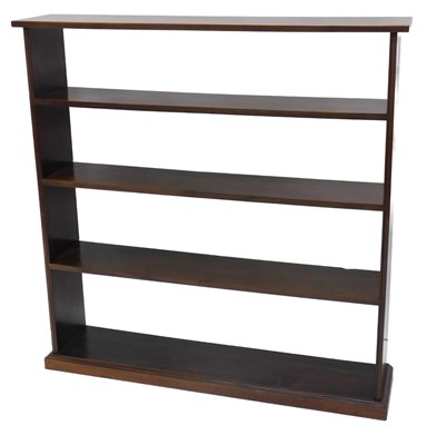 Lot 1169 - A 19thC mahogany open bookcase, with three...