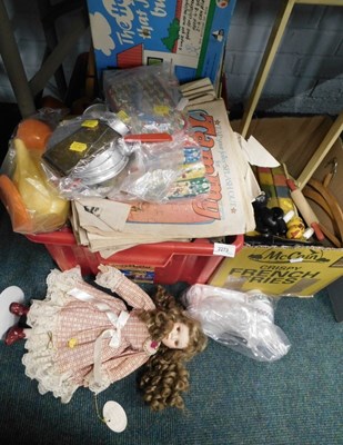 Lot 2273 - A selection of toys, games, children's comics,...