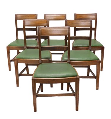 Lot 1196 - A set of six 19thC bar back dining...