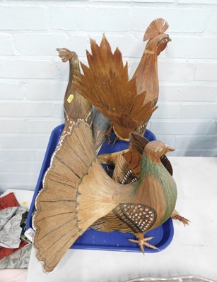 Lot 2281 - A quantity of straw birds, to include chickens,...