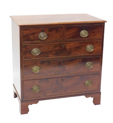 Lot 1210 - A George III mahogany chest of drawers, the...