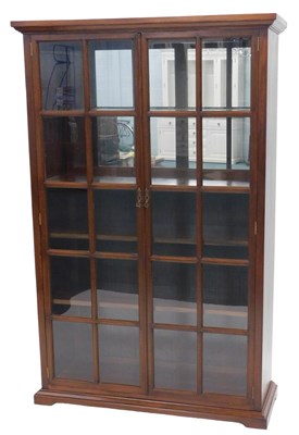 Lot 1212 - A 20thC mahogany display cabinet, with two...