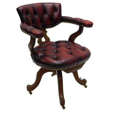 Lot 1223 - A late 19th/early 20thC oak office...