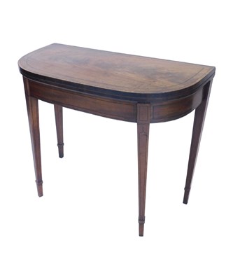 Lot 1253 - A George III mahogany and ebony strung tea...
