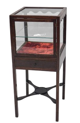 Lot 1271 - A 19thC mahogany display table, with glazed...