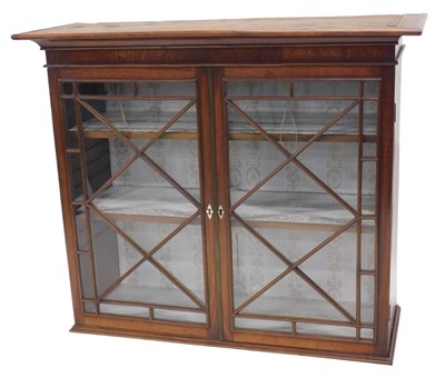 Lot 1284 - A 19thC mahogany wall cabinet, with a moulded...