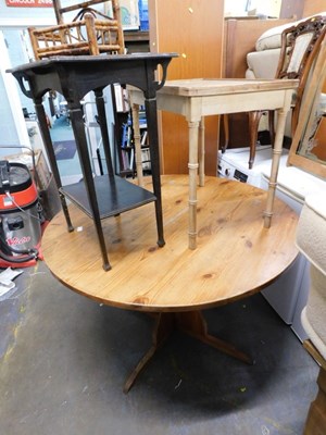 Lot 1628A - A circular pine breakfast table, together with...