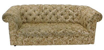 Lot 1288 - A Wade textured draylon Chesterfield sofa,...