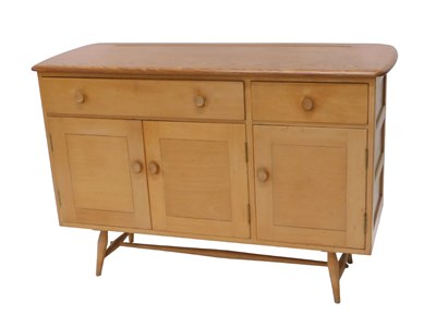 Lot 1160 - An Ercol style elm and beech sideboard, with...