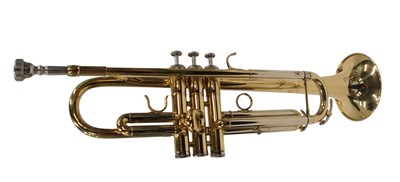 Lot 809A - A Hanson brass trumpet, with mouthpiece, in a...