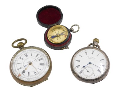 Lot 980 - A late 19thC silver cased pocket...