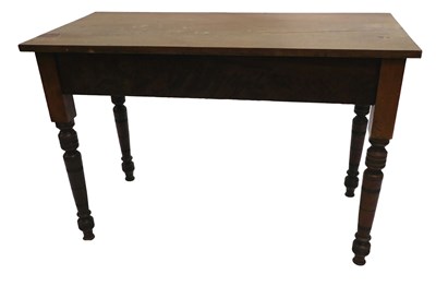 Lot 1258 - A 19thC mahogany side table, 106cm wide. (AF)